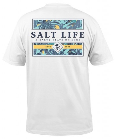 Men's Salt Life Lounge Life Graphic Short-Sleeve T-Shirt White $16.66 T-Shirts