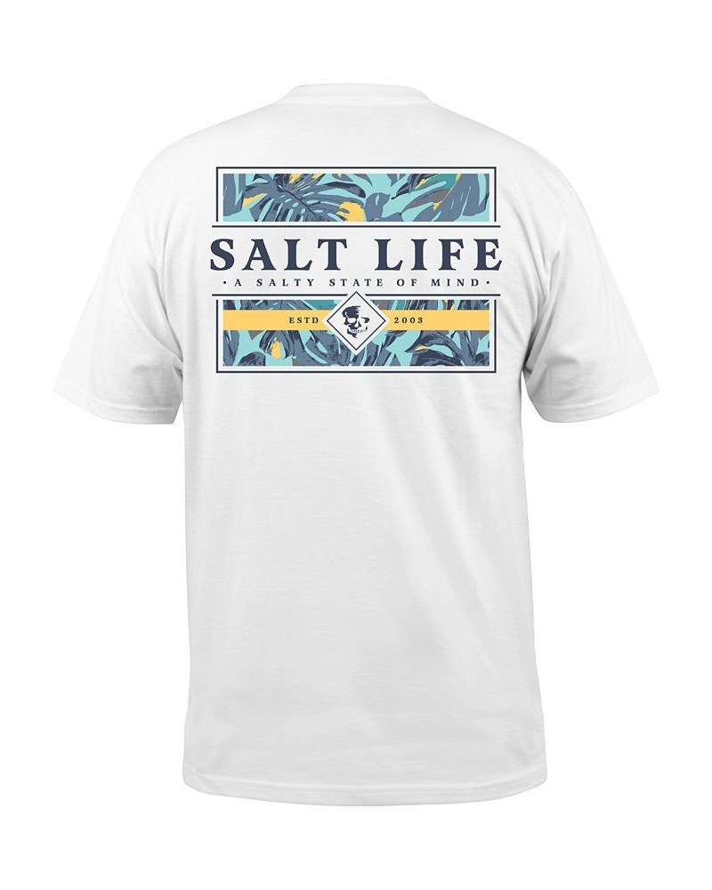 Men's Salt Life Lounge Life Graphic Short-Sleeve T-Shirt White $16.66 T-Shirts