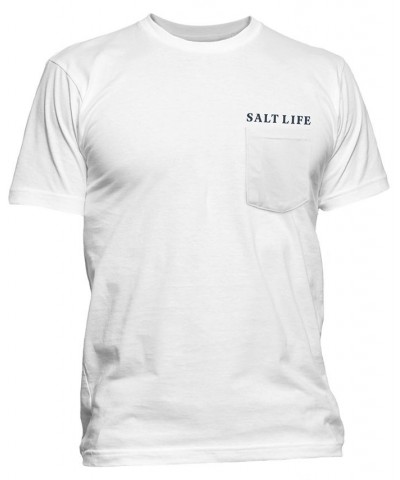 Men's Salt Life Lounge Life Graphic Short-Sleeve T-Shirt White $16.66 T-Shirts