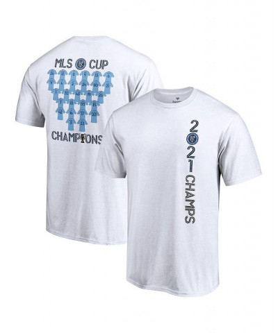 Men's Branded White New York City FC 2021 MLS Cup Champions One Team Roster T-shirt $19.37 T-Shirts