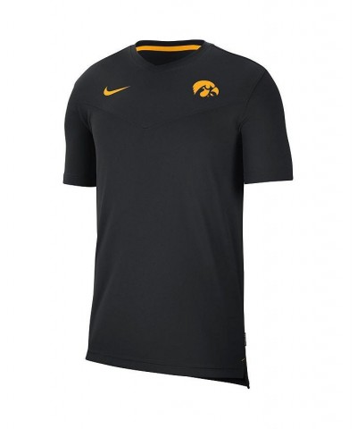 Men's Black Iowa Hawkeyes Coach UV Performance T-shirt $33.59 T-Shirts