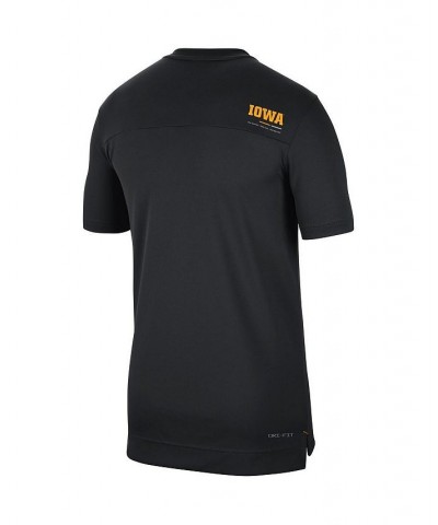 Men's Black Iowa Hawkeyes Coach UV Performance T-shirt $33.59 T-Shirts