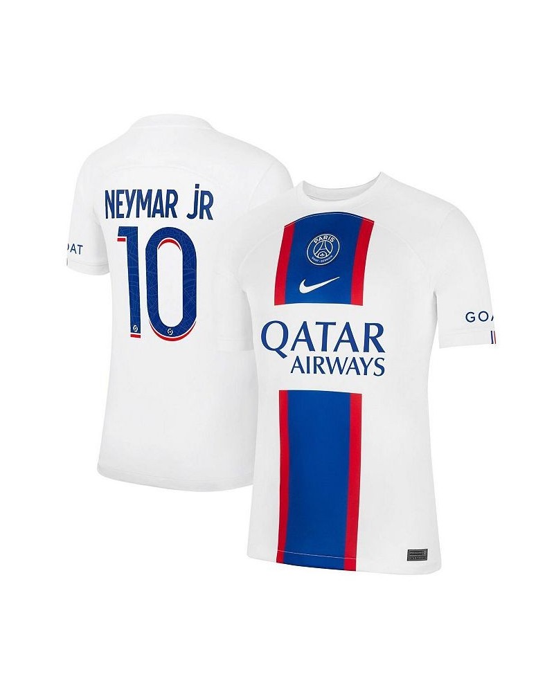 Men's Neymar Jr. White Paris Saint-Germain 2022/23 Third Breathe Stadium Replica Player Jersey $34.24 Jersey