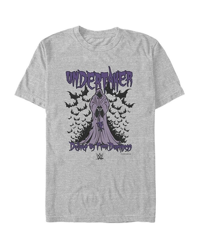 Men's WWE Undertaker Deliver Us Short Sleeve T-shirt Gray $18.19 T-Shirts