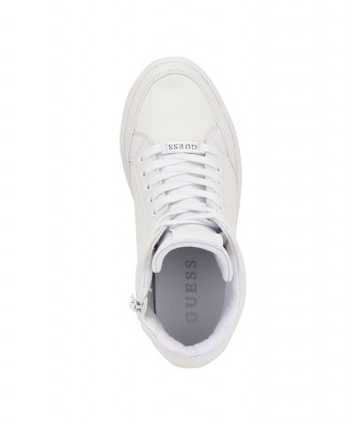 Women's Blairin Logo Hidden Wedge Lace-up Sneakers White $49.50 Shoes