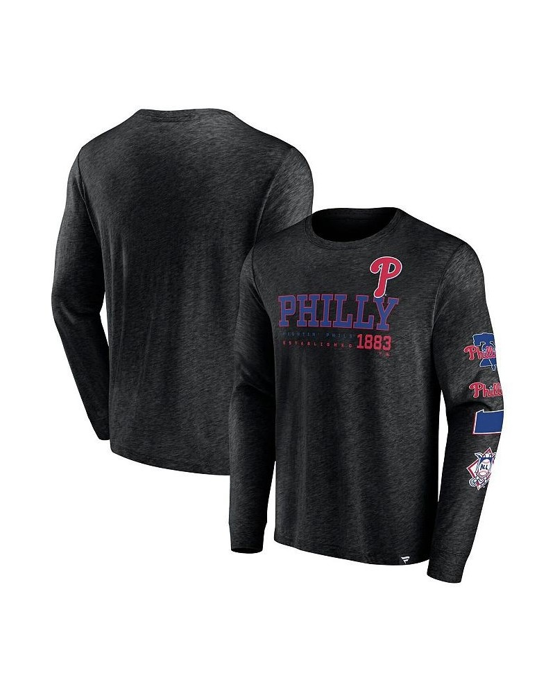 Men's Branded Black Philadelphia Phillies High Whip Pitcher Long Sleeve T-shirt $29.99 T-Shirts