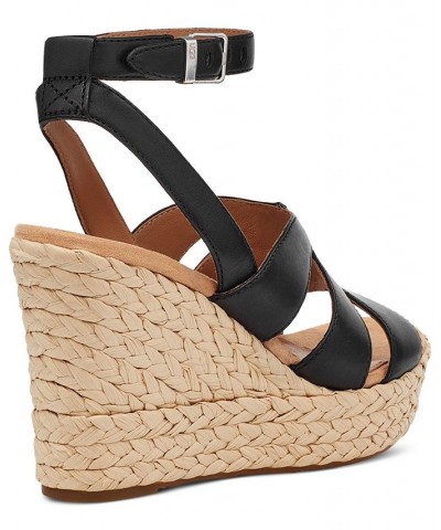 Women's Careena Ankle-Strap Espadrille Platform Wedge Sandals Gold $54.60 Shoes