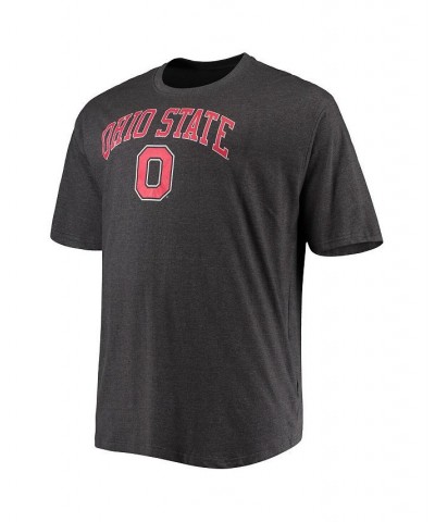 Men's Heathered Charcoal Ohio State Buckeyes Big and Tall Arch Over Wordmark T-shirt $21.19 T-Shirts