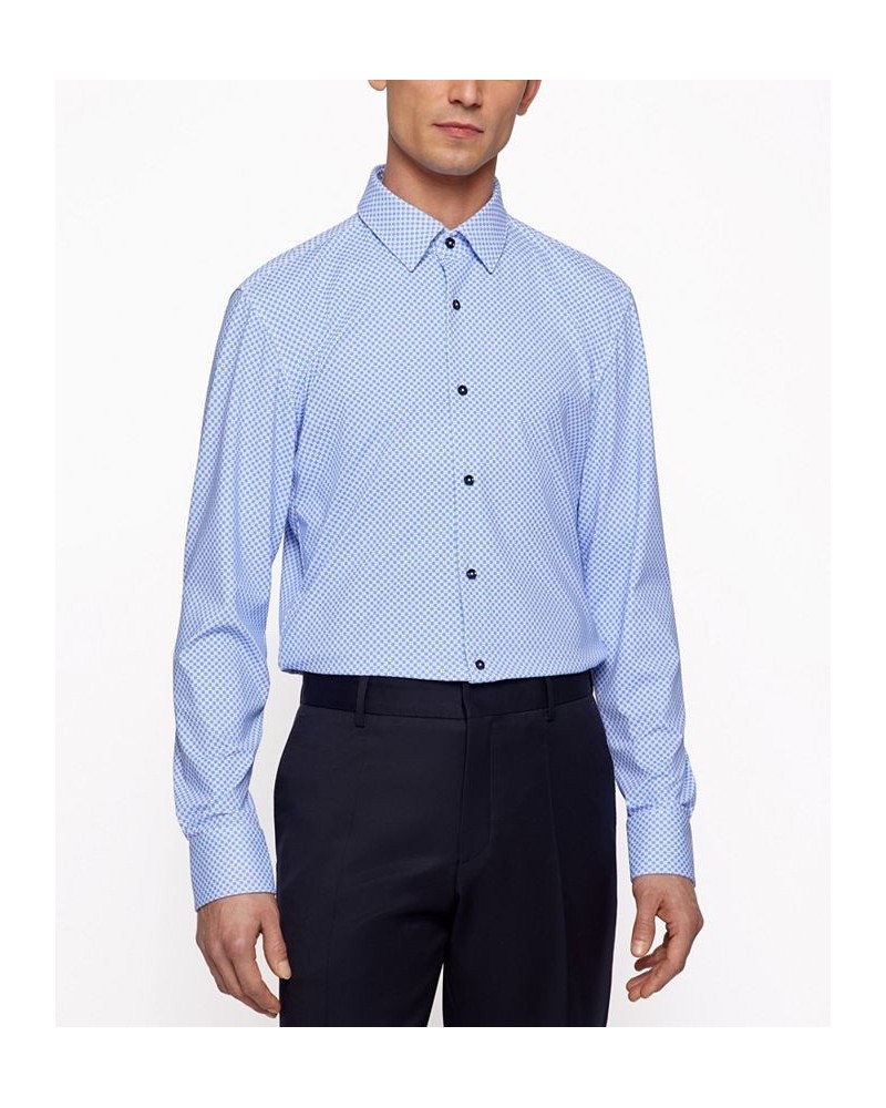 BOSS Men's Slim-Fit Shirt Blue $55.20 Shirts