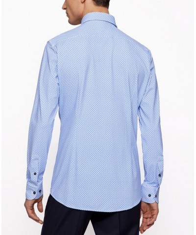 BOSS Men's Slim-Fit Shirt Blue $55.20 Shirts