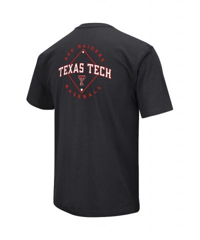 Men's Black Texas Tech Red Raiders Baseball On-Deck 2-Hit T-shirt $21.19 T-Shirts