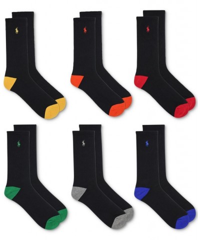 Men's 6-Pk. Performance Tipped Crew Socks Multi $18.71 Socks