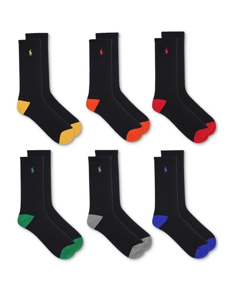 Men's 6-Pk. Performance Tipped Crew Socks Multi $18.71 Socks