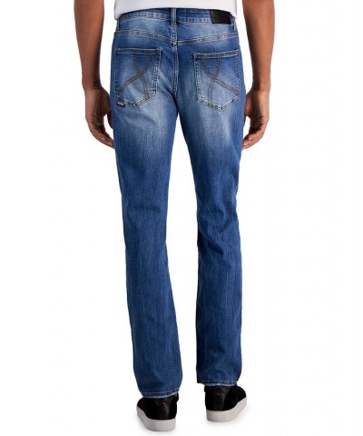 Men's Rebel Slim-Straight Fit Destroyed Jeans Blue $50.14 Jeans