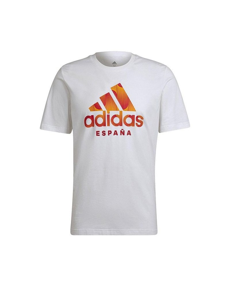 Men's White Spain National Team DNA Graphic T-shirt $25.00 T-Shirts