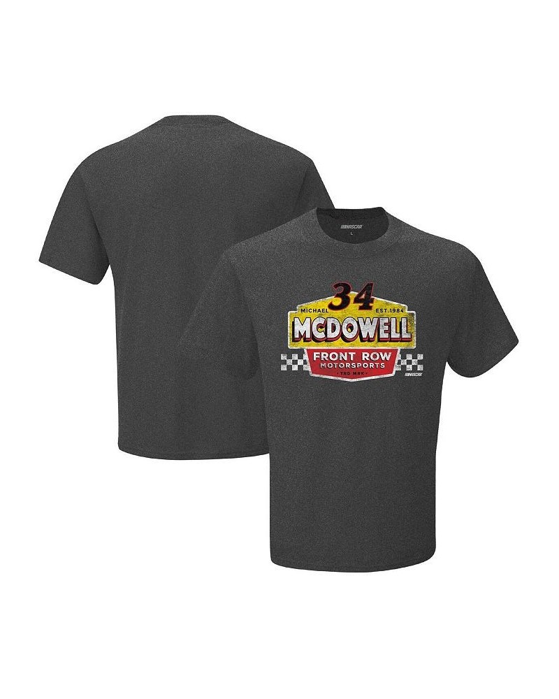 Men's Checkered Flag Heather Charcoal Michael McDowell Vintage-Inspired Duel T-shirt $20.99 T-Shirts