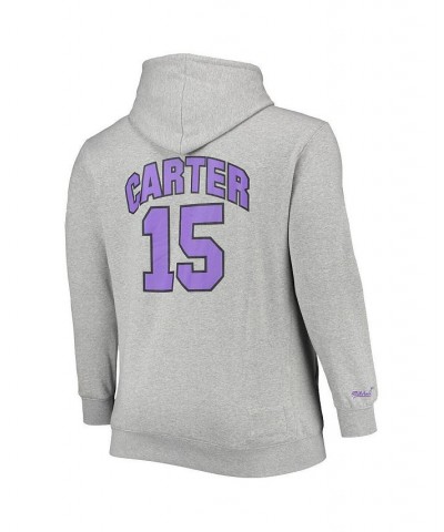 Men's Vince Carter Heathered Gray Toronto Raptors Big and Tall Name and Number Pullover Hoodie $42.80 Sweatshirt