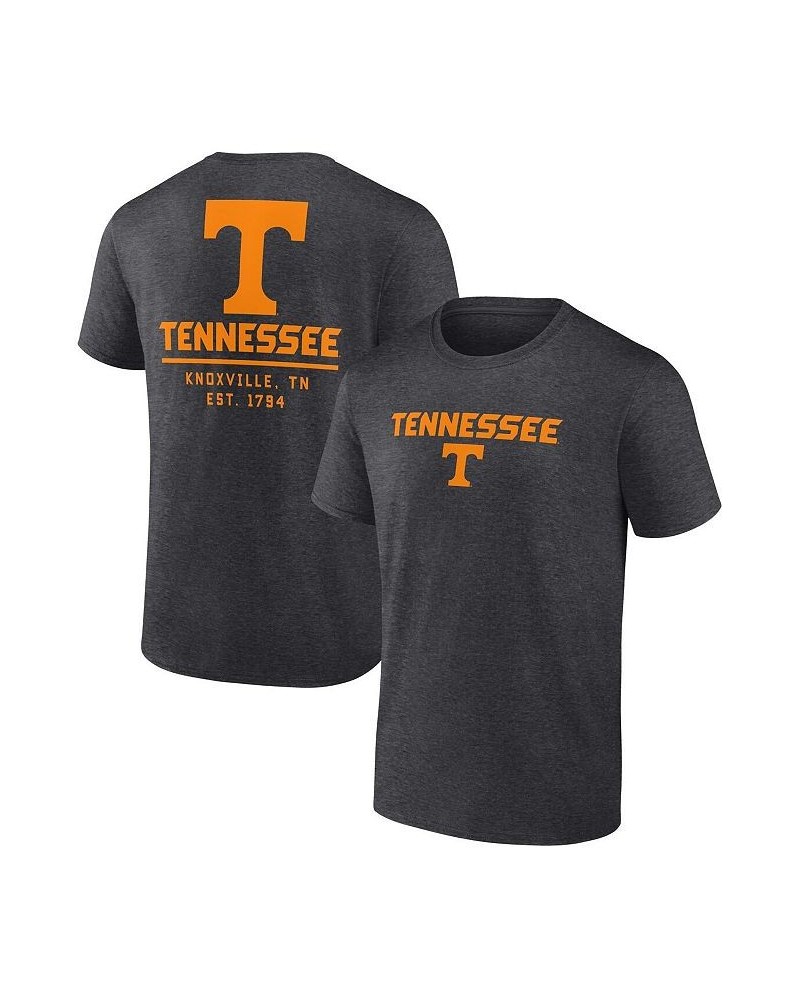 Men's Branded Heathered Charcoal Tennessee Volunteers Game Day 2-Hit T-shirt $21.59 T-Shirts