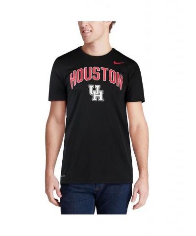 Men's Black Houston Cougars Arch Over Logo Performance T-shirt $19.07 T-Shirts