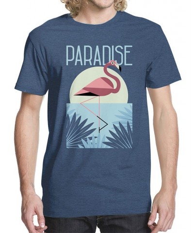 Men's Flamingo Palms Paradise Graphic T-shirt $16.45 T-Shirts