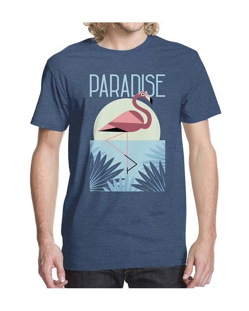 Men's Flamingo Palms Paradise Graphic T-shirt $16.45 T-Shirts