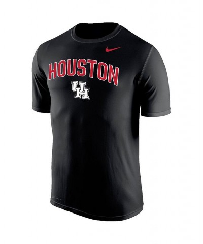 Men's Black Houston Cougars Arch Over Logo Performance T-shirt $19.07 T-Shirts