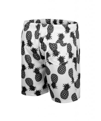 Men's White Iowa Hawkeyes Pineapples Swim Shorts $31.85 Swimsuits