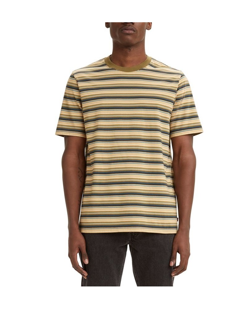 Men's Classic Relaxed-Fit Striped T-Shirt Shuffle Martini Olive $18.54 T-Shirts