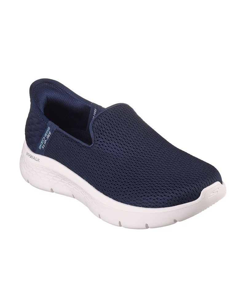 Women's Slip-Ins- GO WALK FLEX - Relish Slip-On Wide Width Walking Sneakers Blue $39.20 Shoes