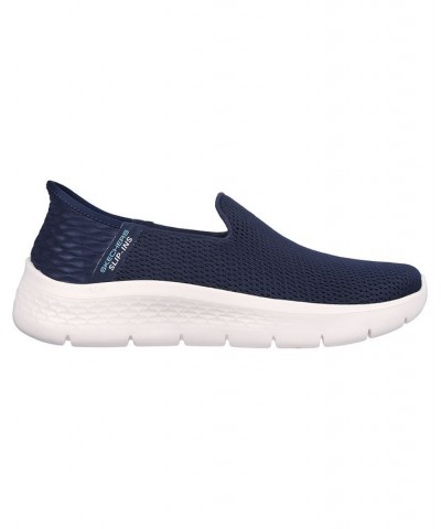 Women's Slip-Ins- GO WALK FLEX - Relish Slip-On Wide Width Walking Sneakers Blue $39.20 Shoes