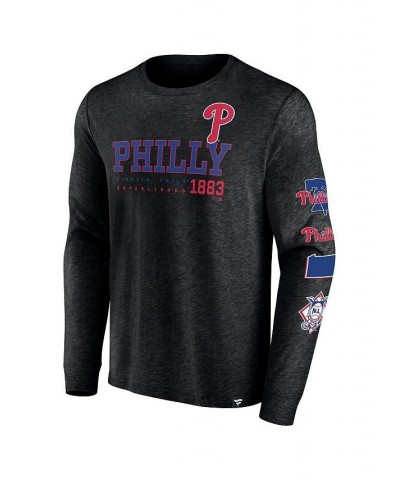 Men's Branded Black Philadelphia Phillies High Whip Pitcher Long Sleeve T-shirt $29.99 T-Shirts