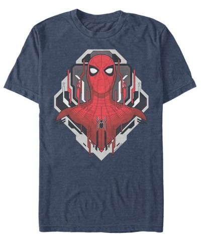 Marvel Men's Spider-Man Morphed Spidey Tech Badge Short Sleeve T-Shirt Blue $18.19 T-Shirts