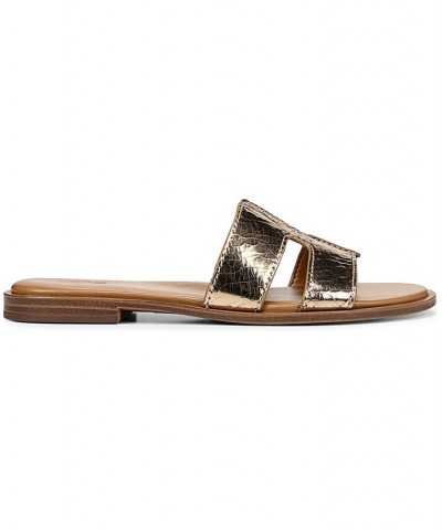 Fame Slide Sandals Gold $54.45 Shoes