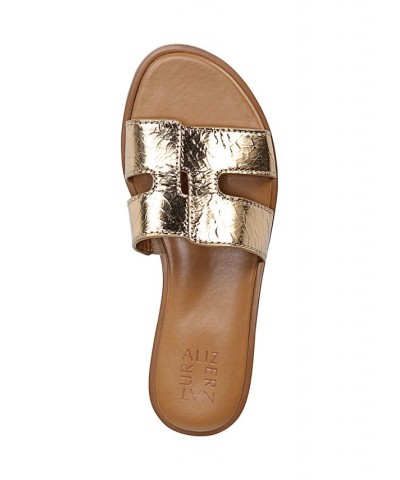 Fame Slide Sandals Gold $54.45 Shoes