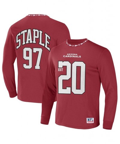 Men's NFL X Staple Red Arizona Cardinals Core Long Sleeve Jersey Style T-shirt $28.19 T-Shirts