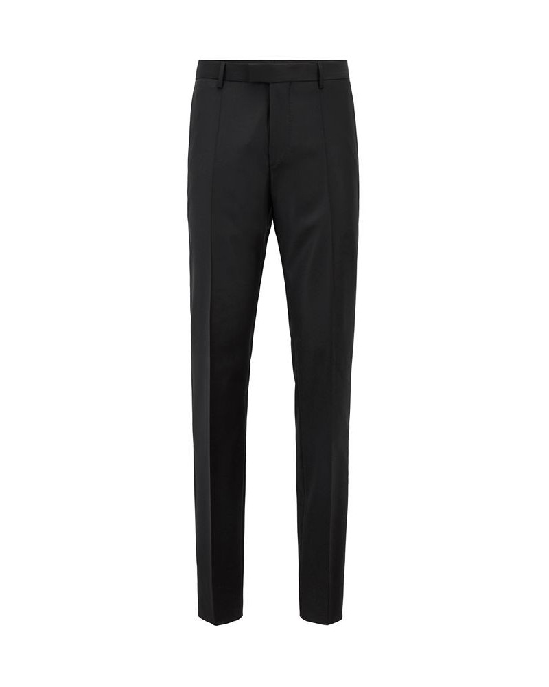 BOSS Men's T-Glover3 LC Slim-Fit Formal Wool Trousers Black $126.48 Pants