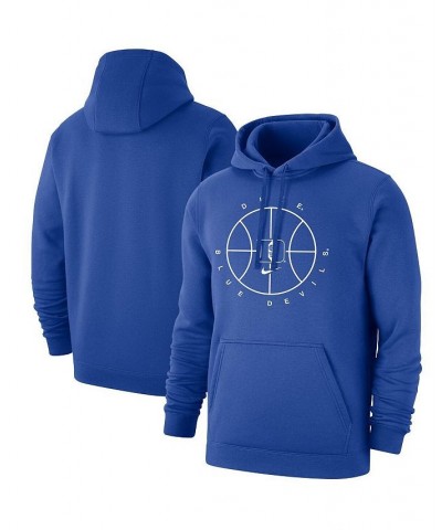 Men's Royal Duke Blue Devils Basketball Icon Club Fleece Pullover Hoodie $34.31 Sweatshirt