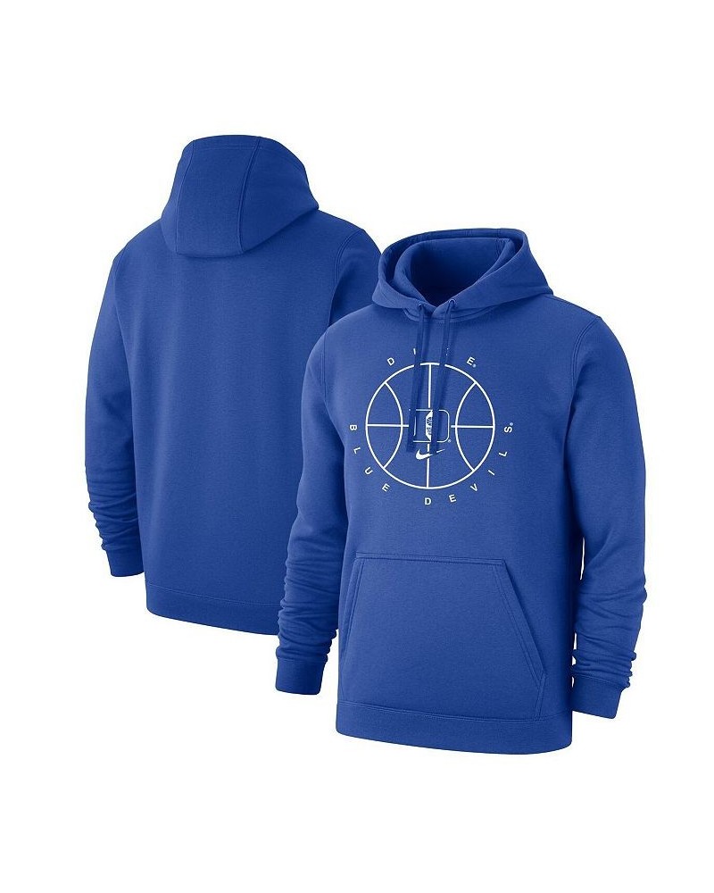 Men's Royal Duke Blue Devils Basketball Icon Club Fleece Pullover Hoodie $34.31 Sweatshirt