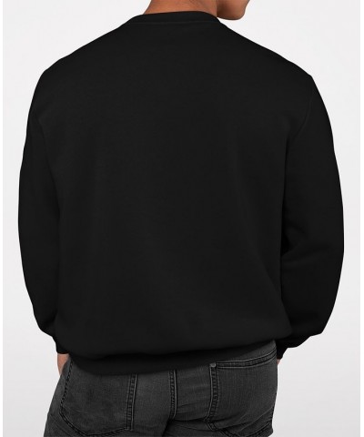 Men's Word Art Bass Guitar Crewneck Sweatshirt Black $24.50 Sweatshirt