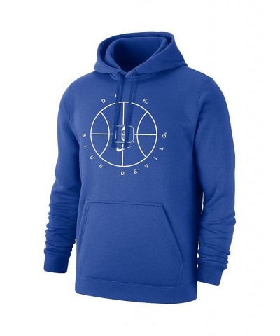 Men's Royal Duke Blue Devils Basketball Icon Club Fleece Pullover Hoodie $34.31 Sweatshirt