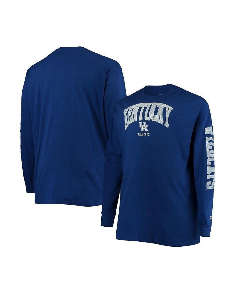 Men's Royal Kentucky Wildcats Big and Tall 2-Hit Long Sleeve T-shirt $26.99 T-Shirts