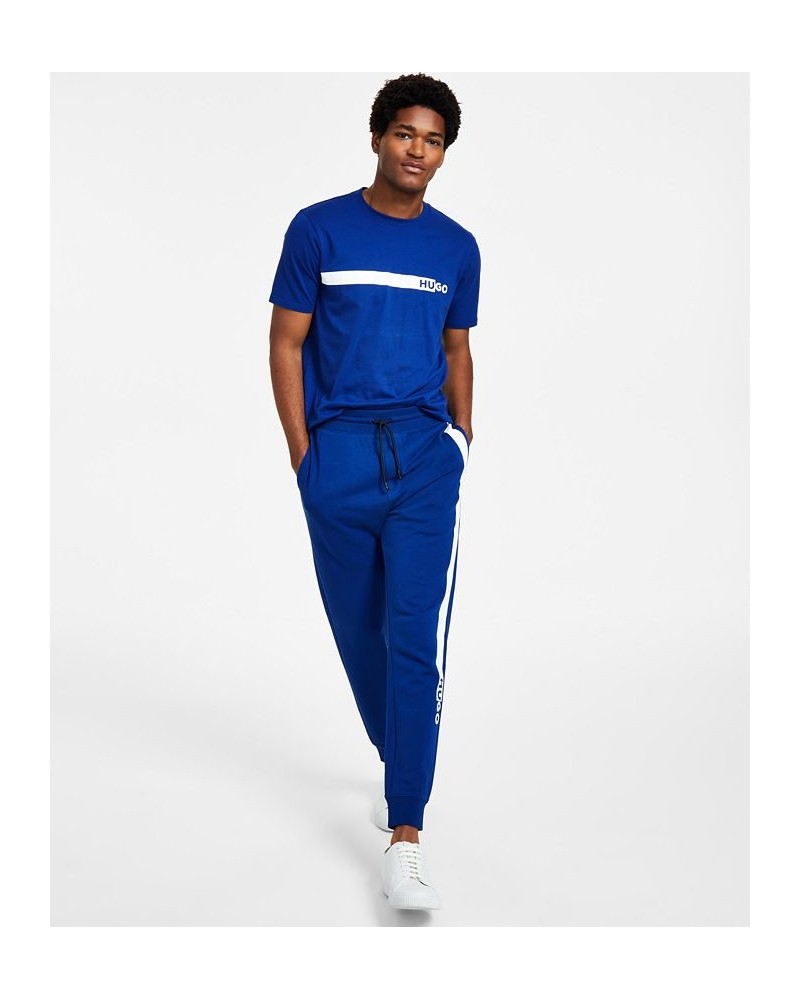 Boss Men's Dexray Logo Stripe Drawstring Sweatpants Blue $50.76 Pants