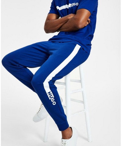 Boss Men's Dexray Logo Stripe Drawstring Sweatpants Blue $50.76 Pants