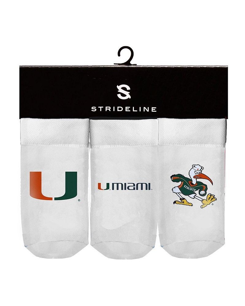 Newborn and Infant Boys and Girls Boys and Girls White Miami Hurricanes Three-Pack Booties $14.08 Socks