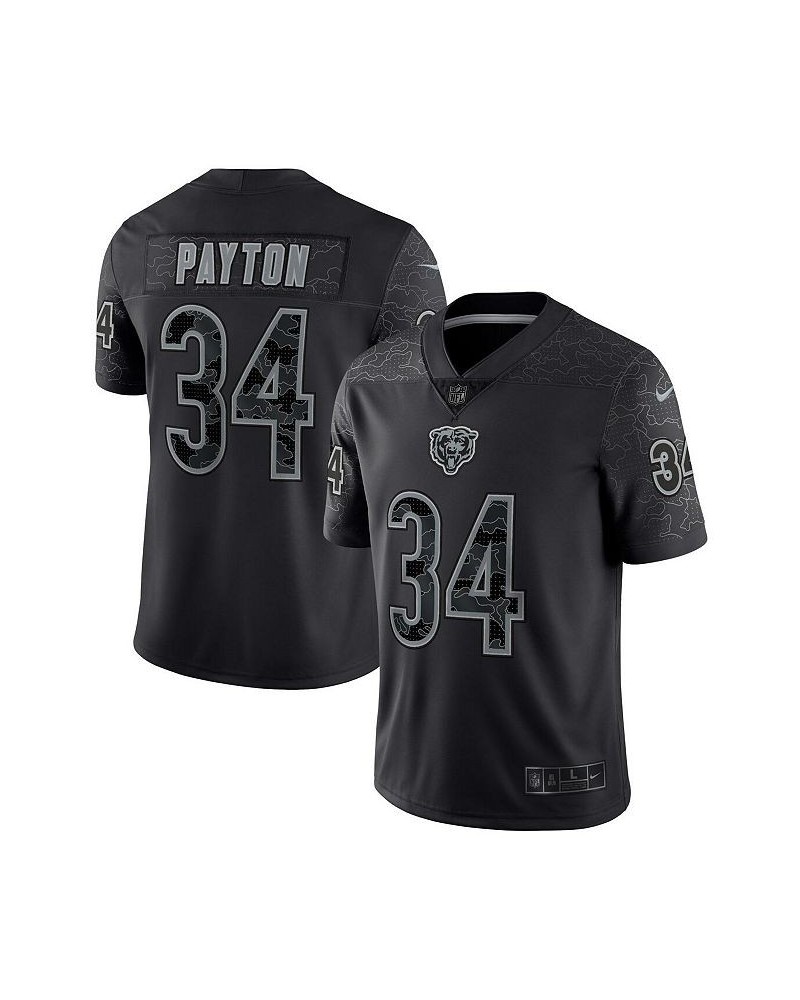 Men's Walter Payton Black Chicago Bears Retired Player RFLCTV Limited Jersey $62.16 Jersey