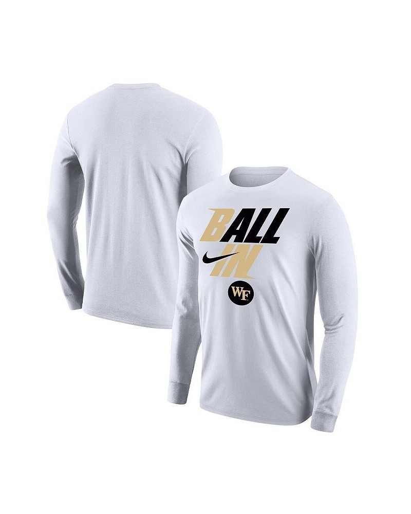 Men's White Wake Forest Demon Deacons Legend Bench Long Sleeve T-shirt $22.79 T-Shirts