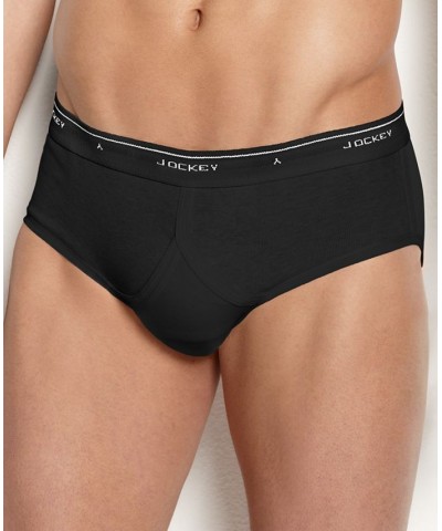 Men's Classic Low-Rise Briefs, Pack of 4 Black $16.62 Underwear