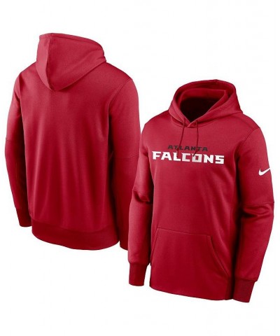 Men's Red Atlanta Falcons Fan Gear Wordmark Performance Pullover Hoodie $41.65 Sweatshirt