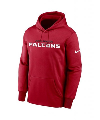 Men's Red Atlanta Falcons Fan Gear Wordmark Performance Pullover Hoodie $41.65 Sweatshirt