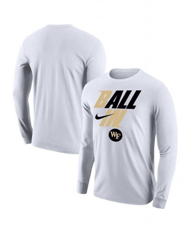 Men's White Wake Forest Demon Deacons Legend Bench Long Sleeve T-shirt $22.79 T-Shirts